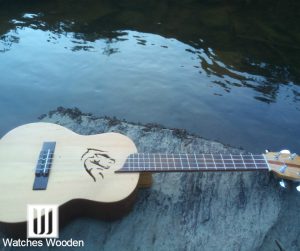 ukulele made out of wood, nature