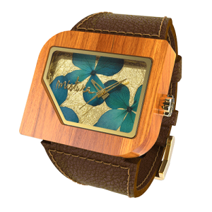 Avanti, Santa Elena, Dark Brown Teak Blue Flowers