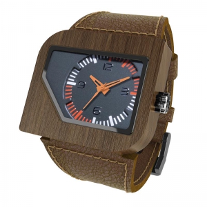 Avanti, Brown Pui Grey Orange, Watches Wooden