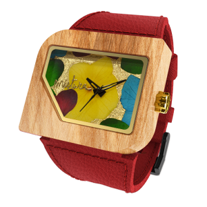 Avanti Flowers, Red Teak Multicolour, Watches Wooden