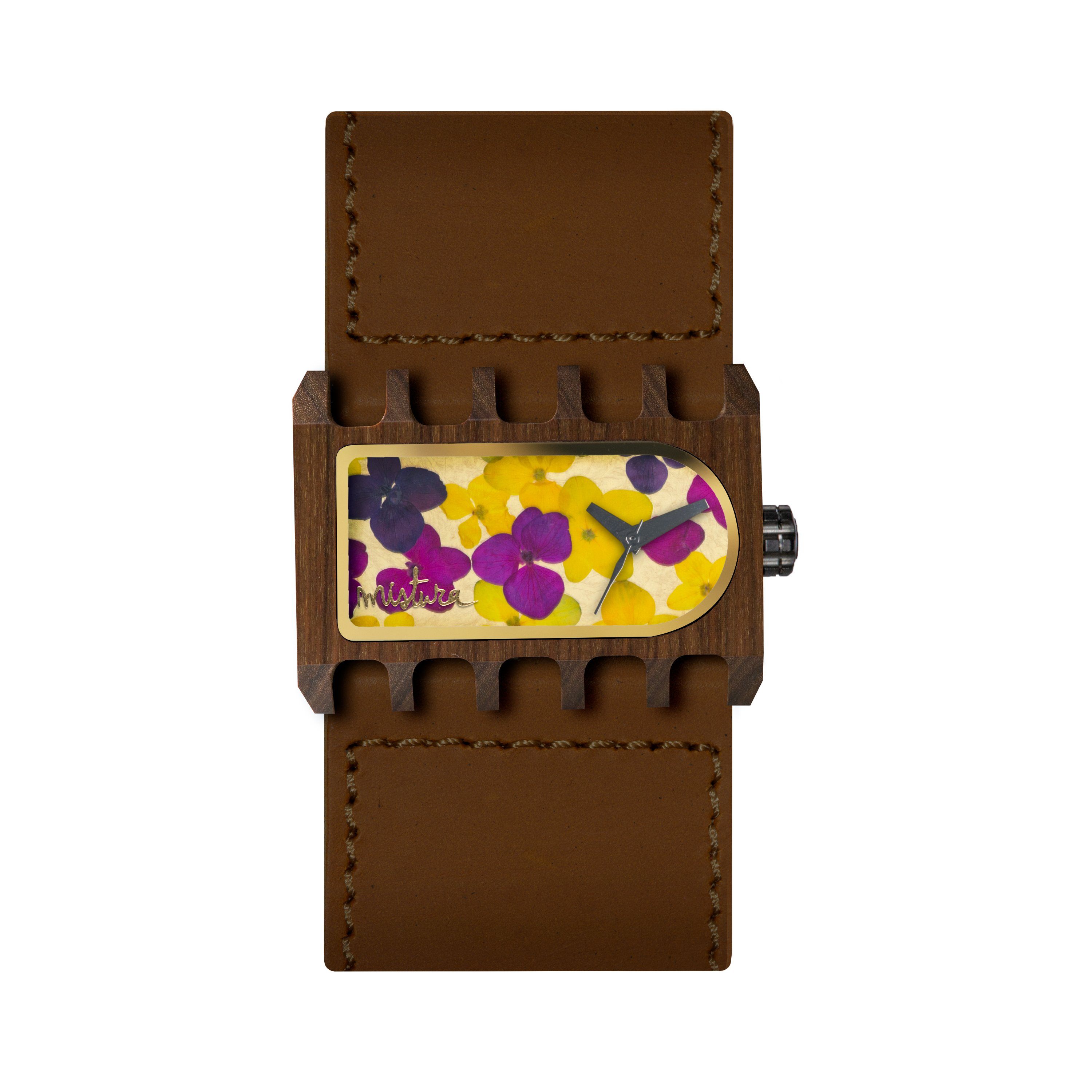 Mistura Ferro Flower Collection Wood Watch