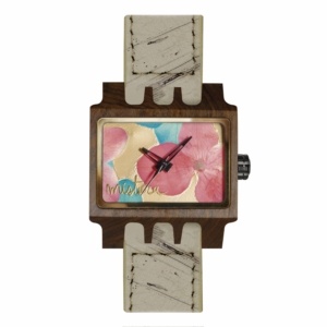 Mistura Lenzo Flowers Collection Wood Watch