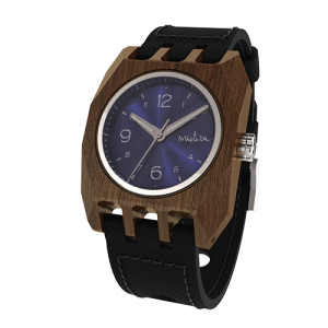 Volkano, Black Pui Classic Blue, Wood Watch