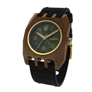 Volkano, Black Pui Classic Green, Wood Watch