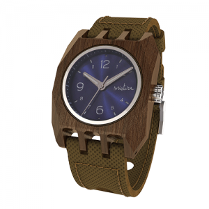Volkano, Brown Pui Classic Blue, Wood Watch