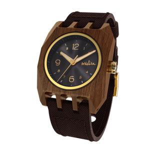 Volkano, Coffee Jean Pui Classic Black, Wood Watch