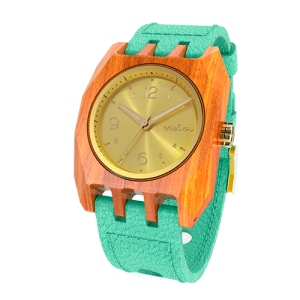 Volkano, Mint Teak Classic Gold, Wood Watch