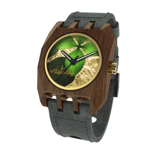 Volcano Flowers, Grey Pui Green, Watches Wooden