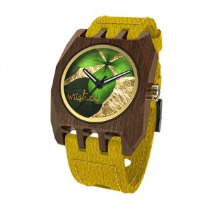 Volcano Flowers, Yellow Pui Green, Watches Wooden