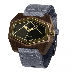 grey pui blackgold watches wooden