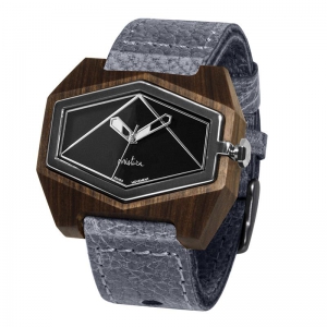 grey pui blacksilver watches wooden