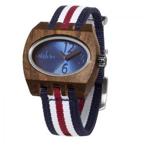 nylon navy white red pui 2 kamera, Watches Wooden